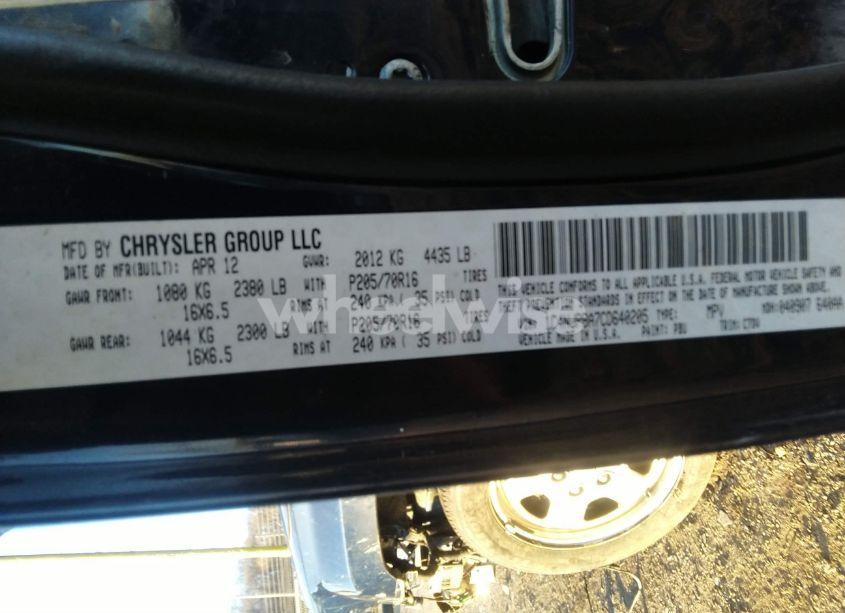 Photo 9 of 2012 Jeep Patriot SPORT (VIN 1C4NJPBA7CD640205)