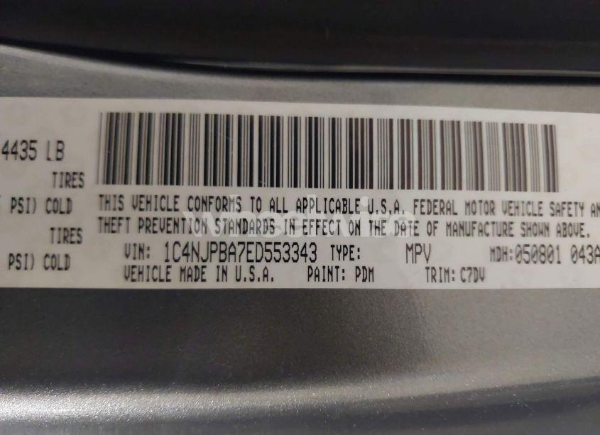 Photo 9 of 2014 Jeep Patriot SPORT (VIN 1C4NJPBA7ED553343)