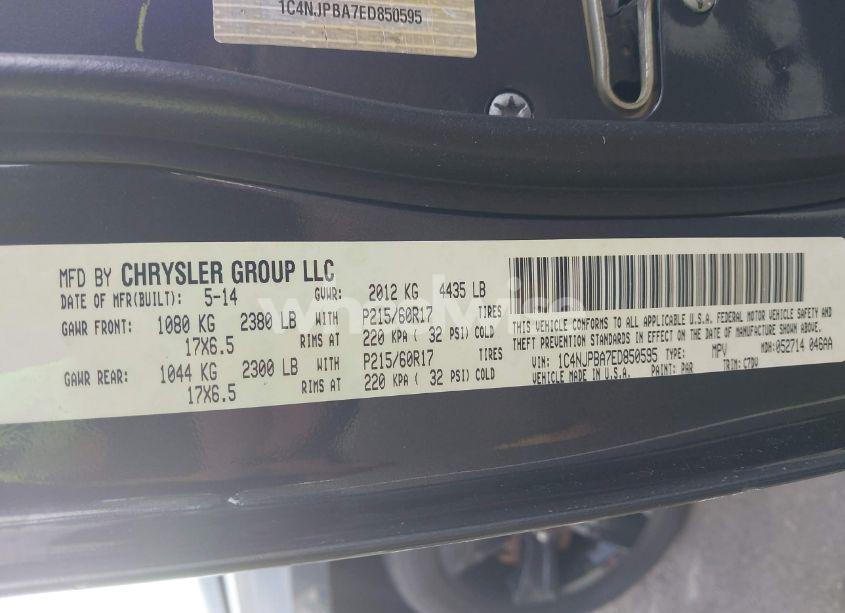 Photo 9 of 2014 Jeep Patriot ALTITUDE (VIN 1C4NJPBA7ED850595)