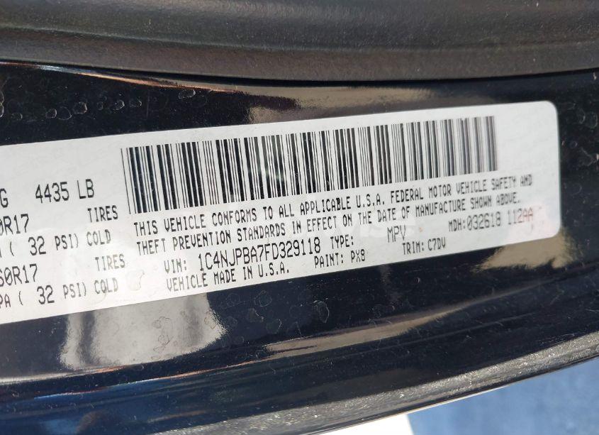 Photo 9 of 2015 Jeep Patriot ALTITUDE EDITION (VIN 1C4NJPBA7FD329118)