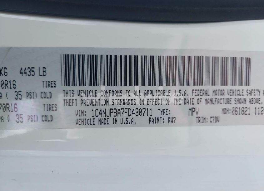 Photo 9 of 2015 Jeep Patriot SPORT (VIN 1C4NJPBA7FD430711)