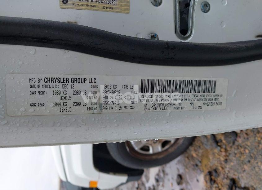 Photo 9 of 2013 Jeep Patriot SPORT (VIN 1C4NJPBA8DD223029)