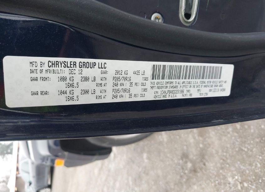 Photo 9 of 2013 Jeep Patriot SPORT (VIN 1C4NJPBA8DD231986)