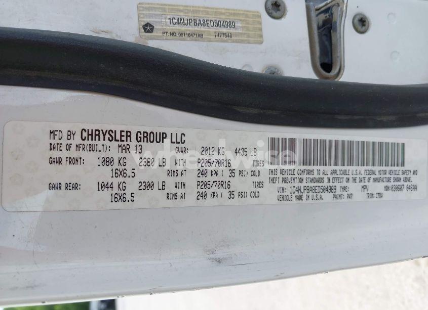 Photo 9 of 2014 Jeep Patriot SPORT (VIN 1C4NJPBA8ED504989)