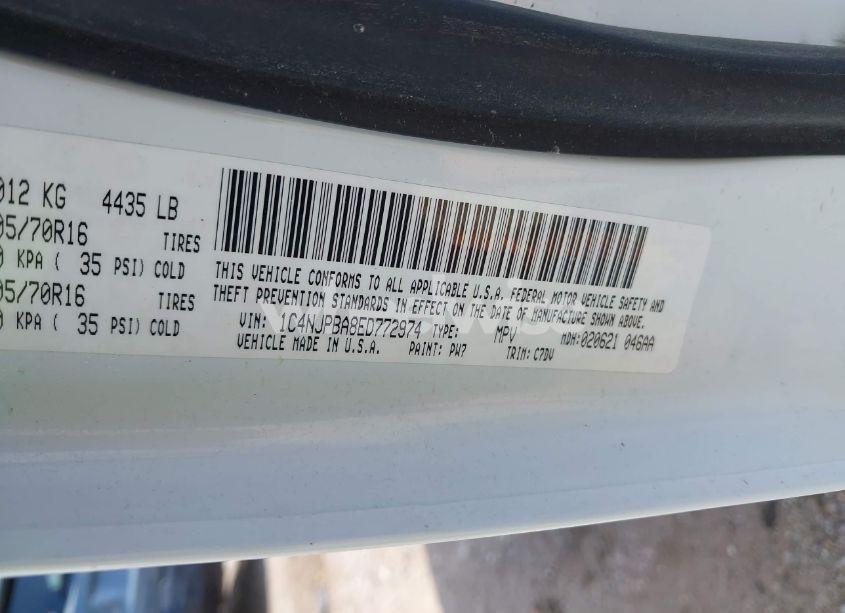 Photo 9 of 2014 Jeep Patriot SPORT (VIN 1C4NJPBA8ED772974)