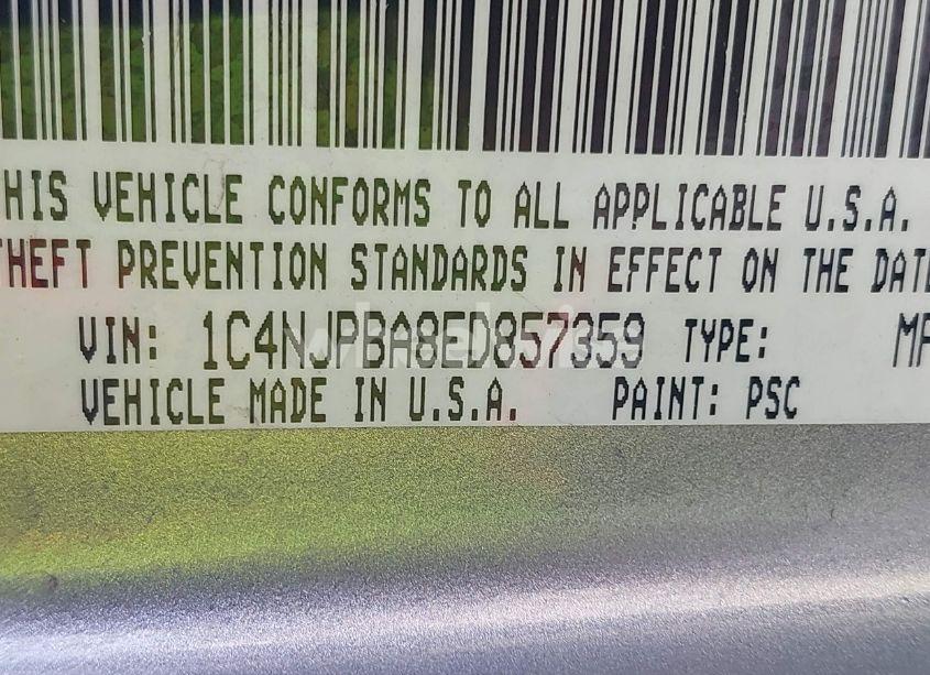 Photo 9 of 2014 Jeep Patriot SPORT (VIN 1C4NJPBA8ED857359)