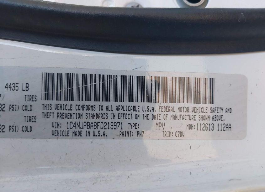 Photo 9 of 2015 Jeep Patriot ALTITUDE EDITION (VIN 1C4NJPBA8FD219971)