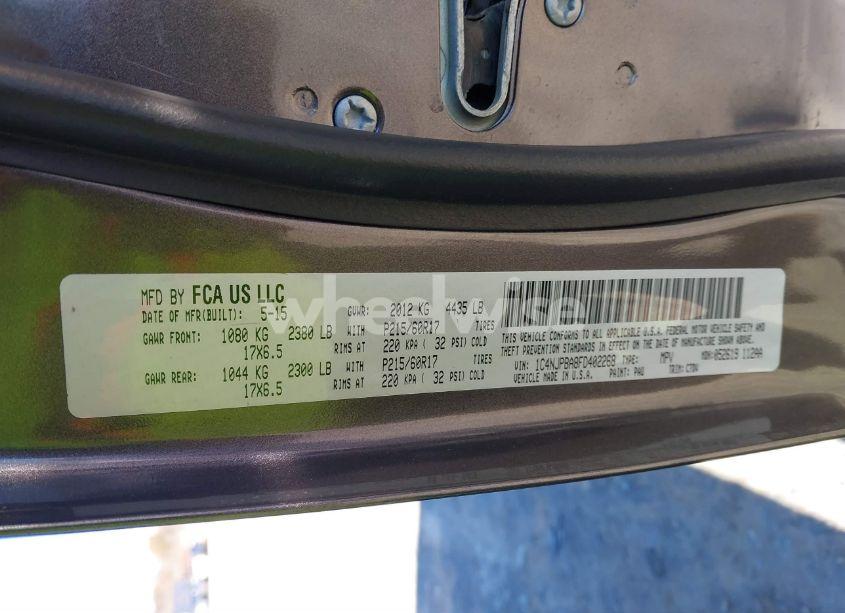 Photo 9 of 2015 Jeep Patriot ALTITUDE EDITION (VIN 1C4NJPBA8FD402268)