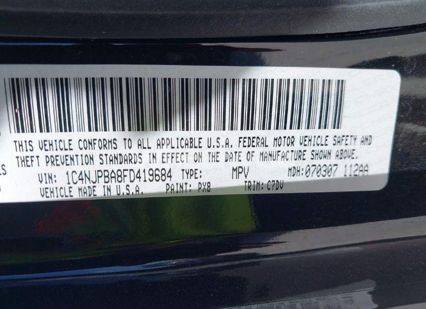 Photo 9 of 2015 Jeep Patriot SPORT (VIN 1C4NJPBA8FD419684)