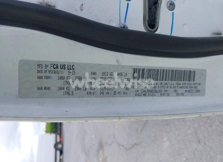 Photo 9 of 2016 Jeep Patriot SPORT (VIN 1C4NJPBA8GD561843)