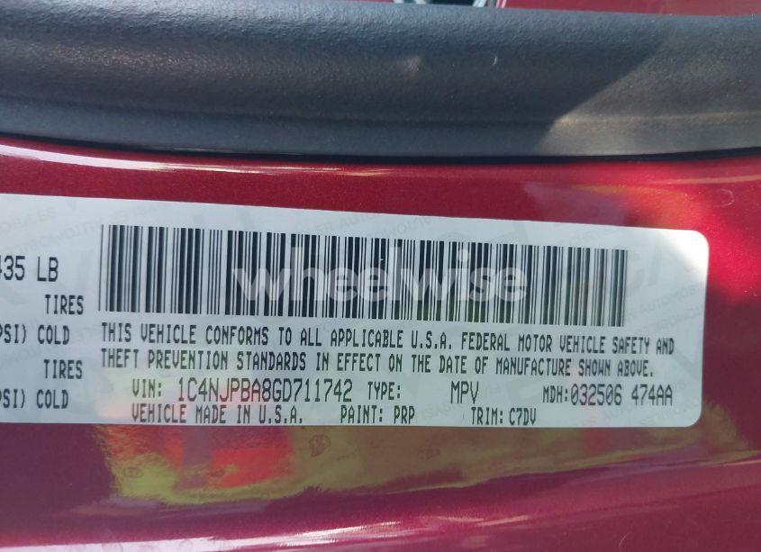 Photo 9 of 2016 Jeep Patriot SPORT (VIN 1C4NJPBA8GD711742)