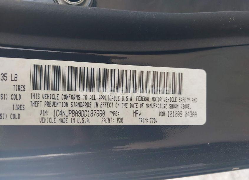 Photo 9 of 2013 Jeep Patriot SPORT (VIN 1C4NJPBA9DD187660)