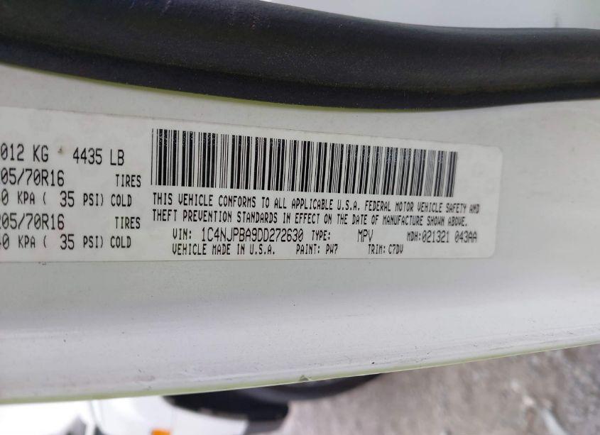 Photo 9 of 2013 Jeep Patriot SPORT (VIN 1C4NJPBA9DD272630)