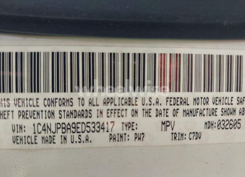 Photo 9 of 2014 Jeep Patriot SPORT (VIN 1C4NJPBA9ED533417)