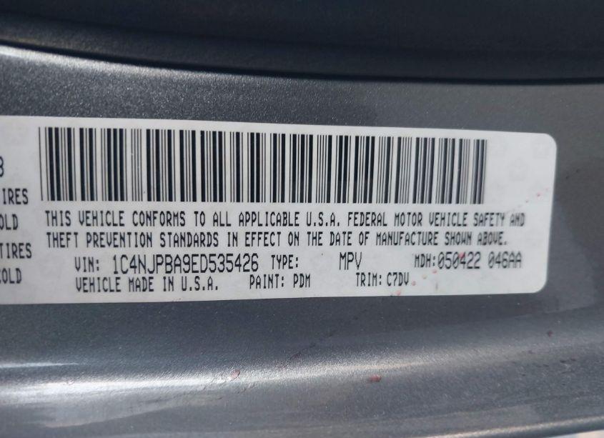 Photo 9 of 2014 Jeep Patriot SPORT (VIN 1C4NJPBA9ED535426)