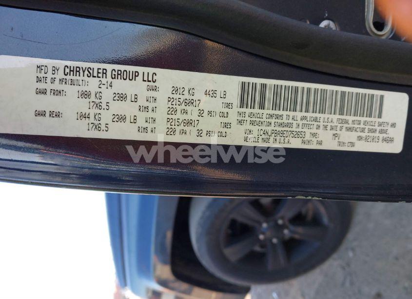 Photo 9 of 2014 Jeep Patriot ALTITUDE (VIN 1C4NJPBA9ED752653)