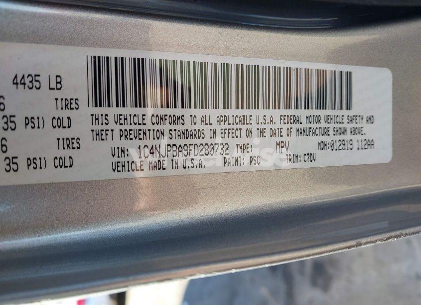 Photo 9 of 2015 Jeep Patriot ALTITUDE EDITION/SPORT (VIN 1C4NJPBA9FD280732)