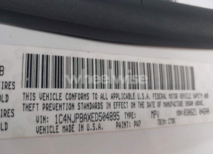 Photo 9 of 2014 Jeep Patriot SPORT (VIN 1C4NJPBAXED504895)