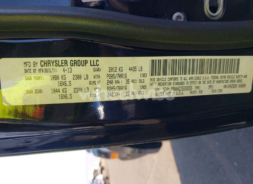 Photo 9 of 2014 Jeep Patriot SPORT (VIN 1C4NJPBAXED533555)