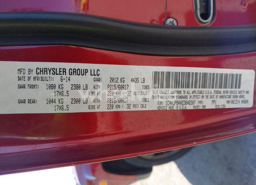 Photo 9 of 2014 Jeep Patriot ALTITUDE (VIN 1C4NJPBAXED848307)