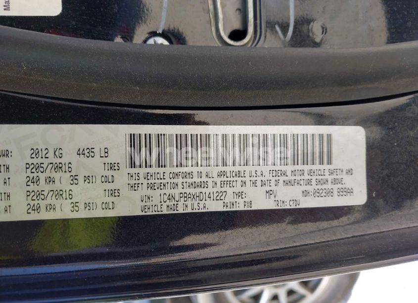 Photo 9 of 2017 Jeep Patriot SPORT FWD (VIN 1C4NJPBAXHD141227)