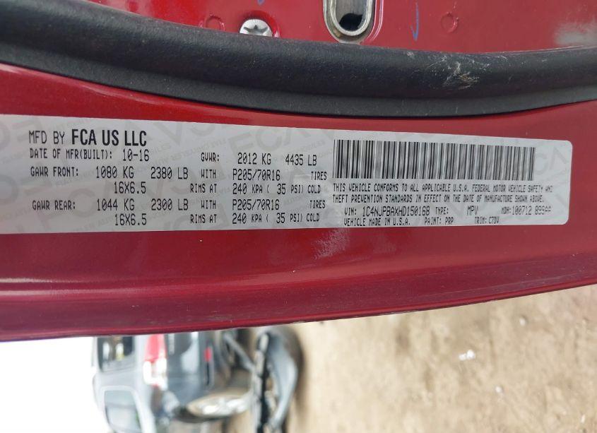 Photo 9 of 2017 Jeep Patriot SPORT FWD (VIN 1C4NJPBAXHD150168)