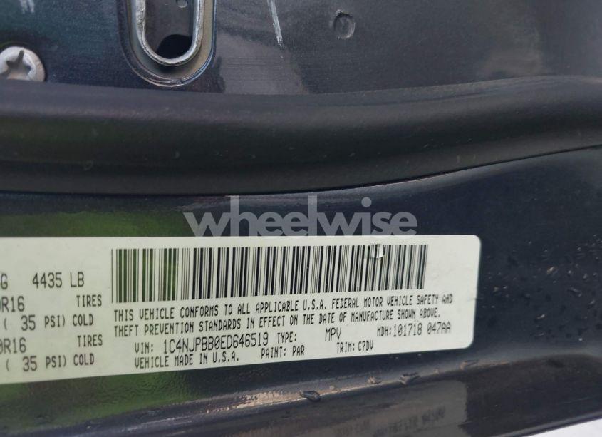 Photo 9 of 2014 Jeep Patriot SPORT (VIN 1C4NJPBB0ED646519)