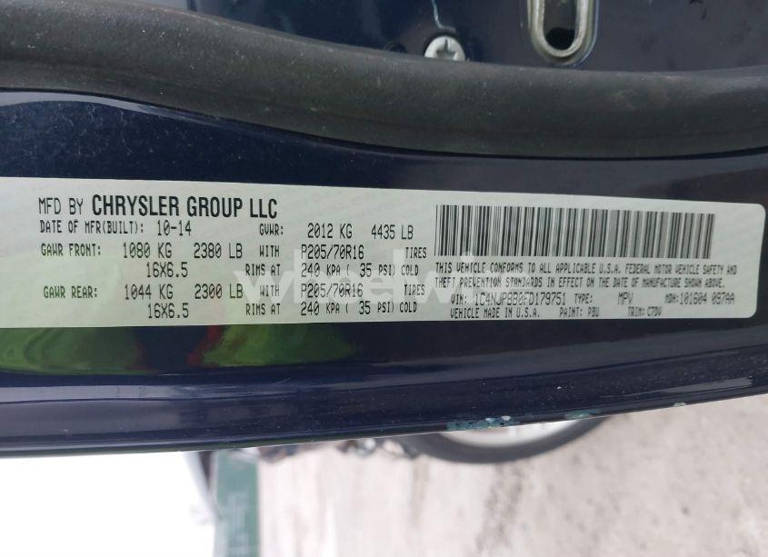 Photo 9 of 2015 Jeep Patriot SPORT (VIN 1C4NJPBB0FD179751)