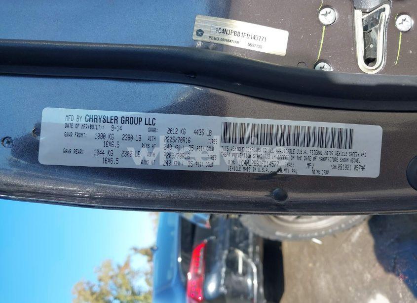 Photo 9 of 2015 Jeep Patriot SPORT (VIN 1C4NJPBB1FD145771)