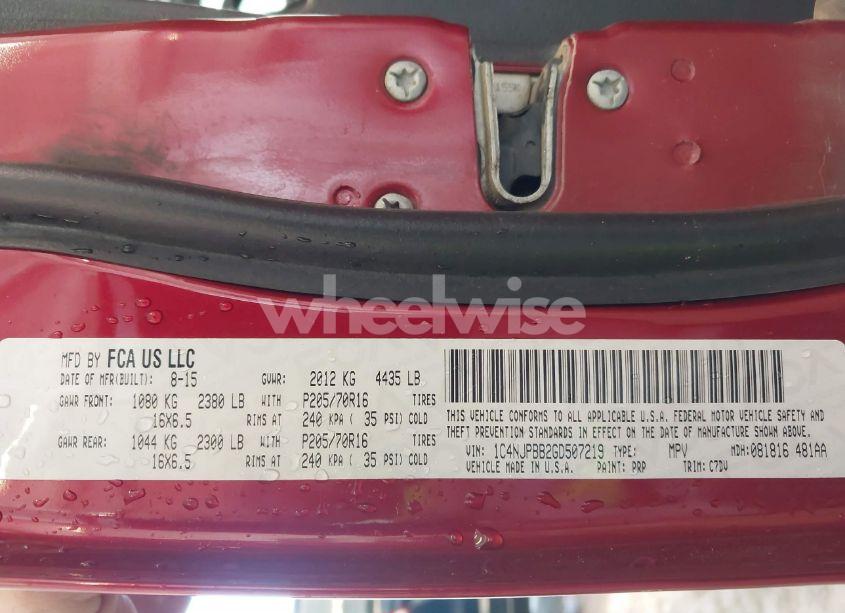 Photo 9 of 2016 Jeep Patriot SPORT (VIN 1C4NJPBB2GD507219)