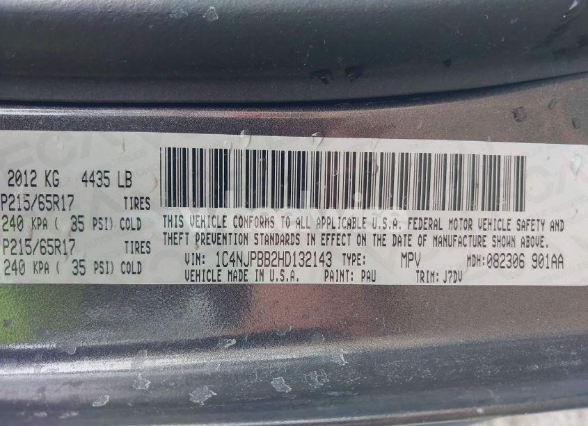 Photo 9 of 2017 Jeep Patriot 75TH ANNIVERSARY EDITION FWD (VIN 1C4NJPBB2HD132143)