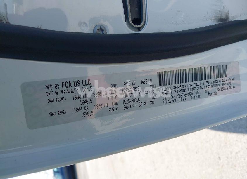 Photo 9 of 2016 Jeep Patriot SPORT (VIN 1C4NJPBB3GD590420)