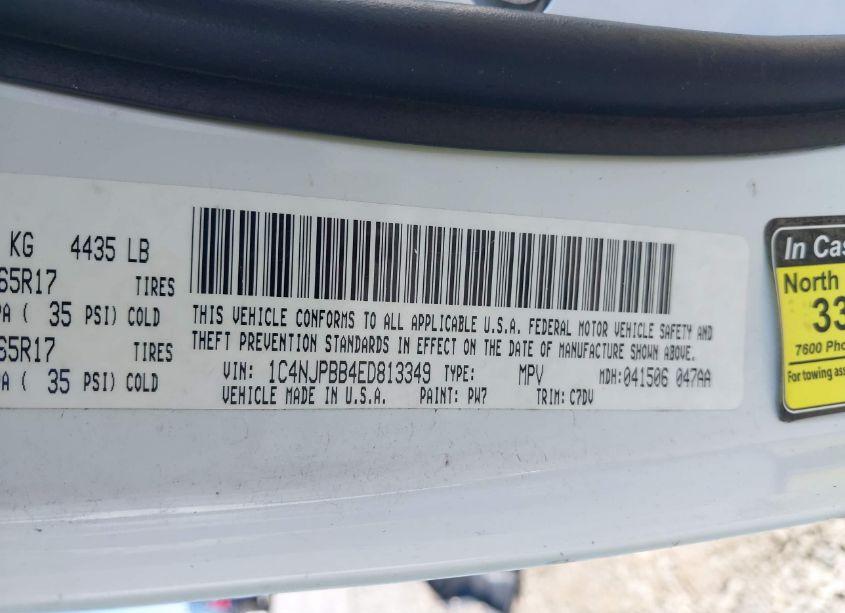 Photo 9 of 2014 Jeep Patriot SPORT (VIN 1C4NJPBB4ED813349)