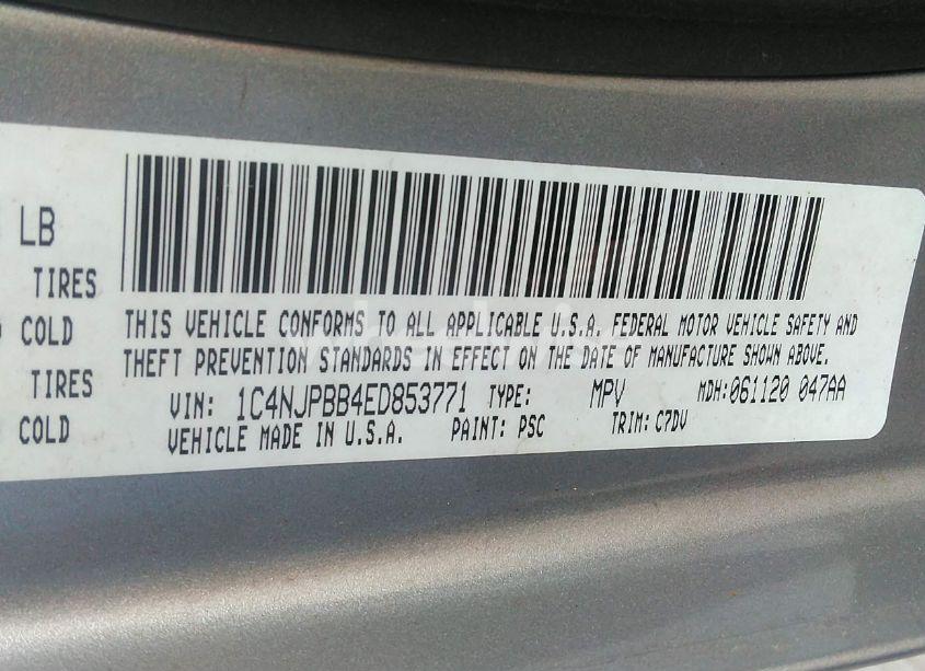 Photo 9 of 2014 Jeep Patriot SPORT (VIN 1C4NJPBB4ED853771)