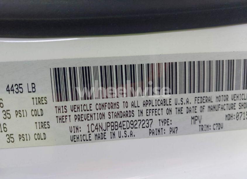 Photo 9 of 2014 Jeep Patriot SPORT (VIN 1C4NJPBB4ED927237)