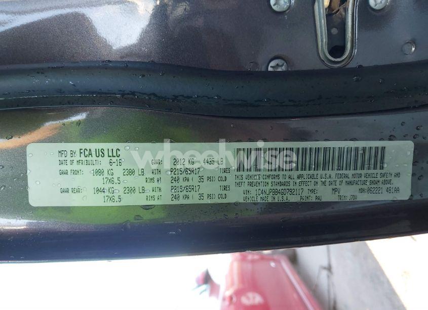 Photo 9 of 2016 Jeep Patriot 75TH ANNIVERSARY (VIN 1C4NJPBB4GD792117)