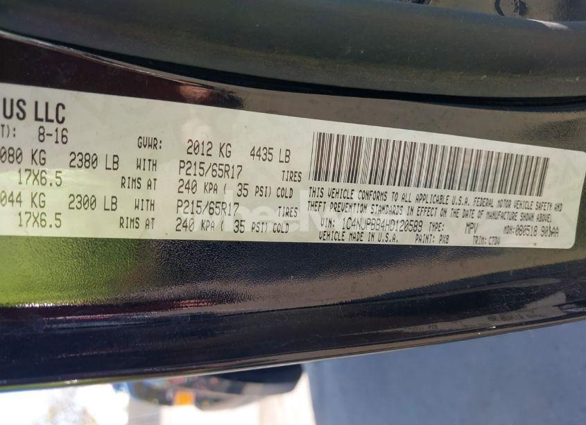 Photo 9 of 2017 Jeep Patriot SPORT FWD (VIN 1C4NJPBB4HD120589)