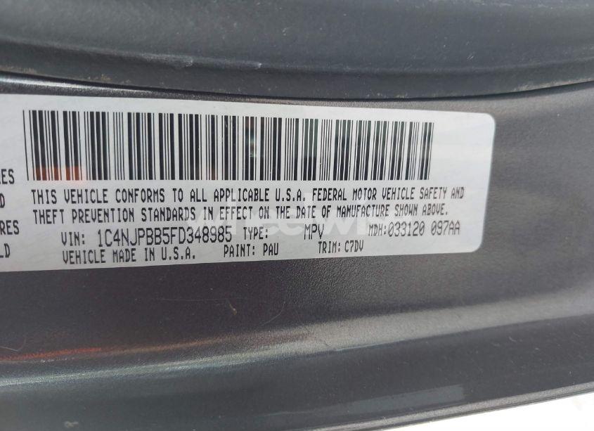 Photo 9 of 2015 Jeep Patriot SPORT (VIN 1C4NJPBB5FD348985)