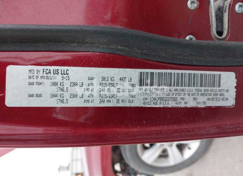 Photo 9 of 2016 Jeep Patriot SPORT (VIN 1C4NJPBB5GD575563)