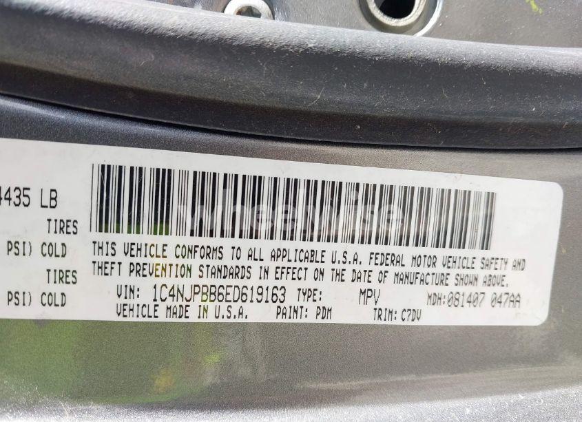 Photo 9 of 2014 Jeep Patriot SPORT (VIN 1C4NJPBB6ED619163)