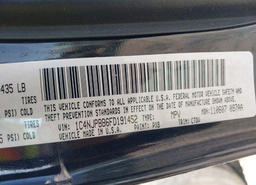 Photo 9 of 2015 Jeep Patriot SPORT (VIN 1C4NJPBB6FD191452)