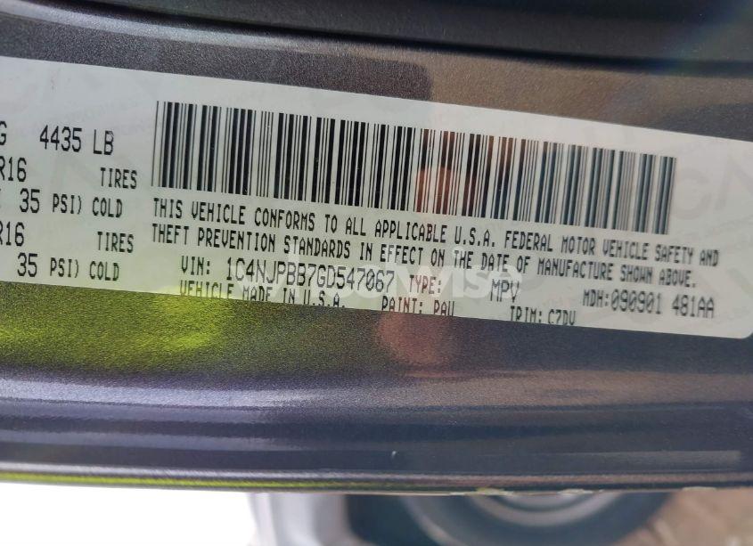 Photo 9 of 2016 Jeep Patriot SPORT (VIN 1C4NJPBB7GD547067)