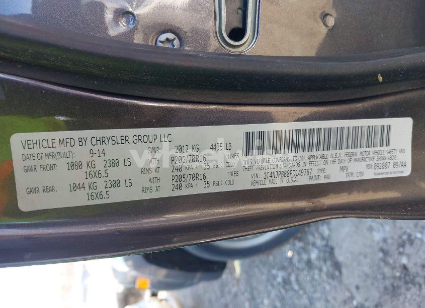 Photo 9 of 2015 Jeep Patriot SPORT (VIN 1C4NJPBB8FD149767)