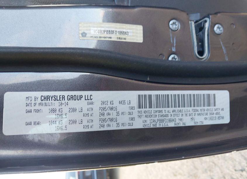 Photo 9 of 2015 Jeep Patriot SPORT (VIN 1C4NJPBB8FD186043)