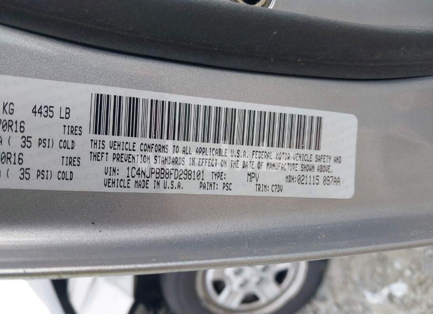 Photo 9 of 2015 Jeep Patriot SPORT (VIN 1C4NJPBB8FD298101)