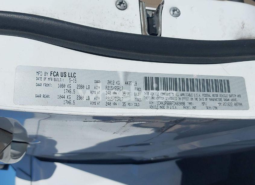 Photo 9 of 2015 Jeep Patriot SPORT (VIN 1C4NJPBB8FD402098)