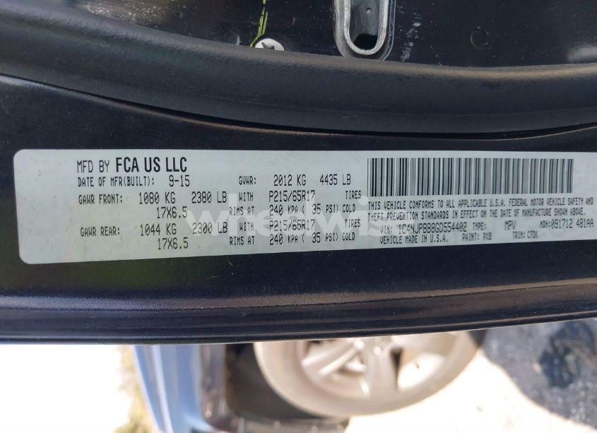 Photo 9 of 2016 Jeep Patriot SPORT (VIN 1C4NJPBB8GD554402)