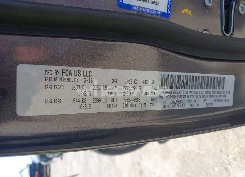 Photo 9 of 2016 Jeep Patriot SPORT (VIN 1C4NJPBB8GD711393)