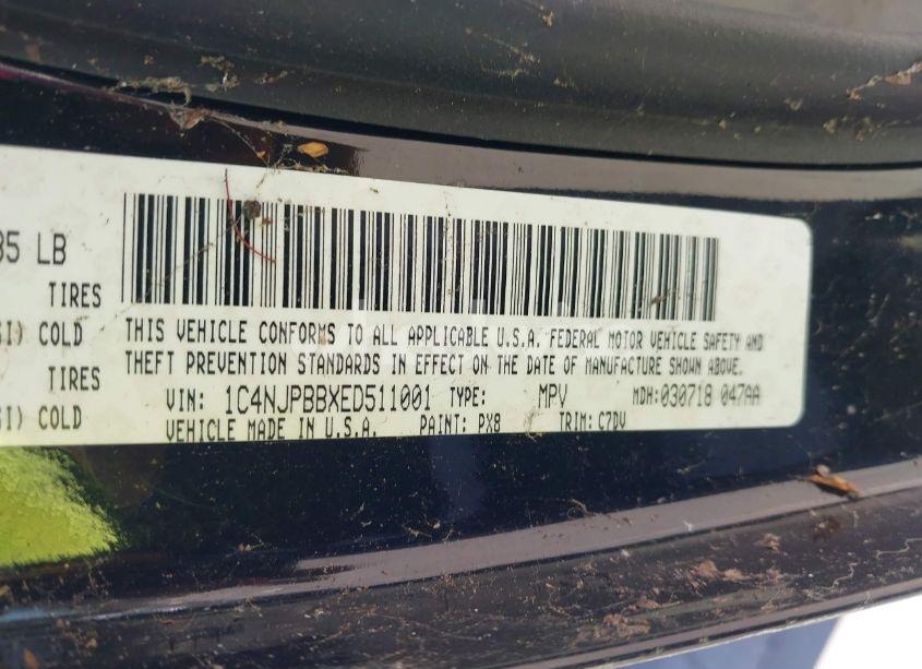 Photo 9 of 2014 Jeep Patriot SPORT (VIN 1C4NJPBBXED511001)