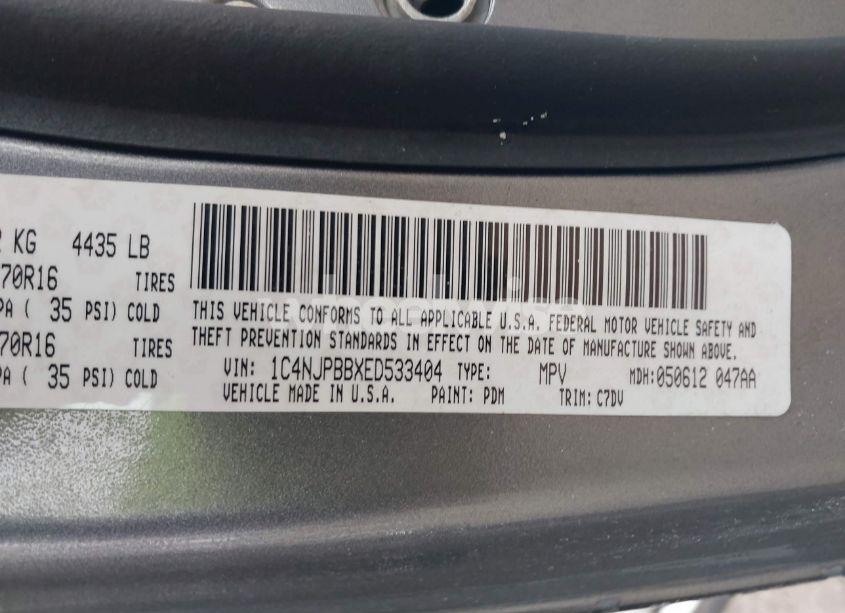 Photo 9 of 2014 Jeep Patriot SPORT (VIN 1C4NJPBBXED533404)